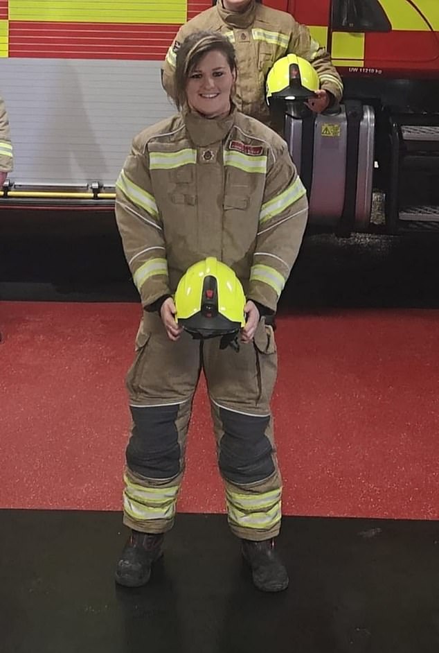 The disciplinary probe came after a female firefighter Sasha Acheson (pictured) claimed she experienced sexual harassment, discrimination and victimisation at the same station