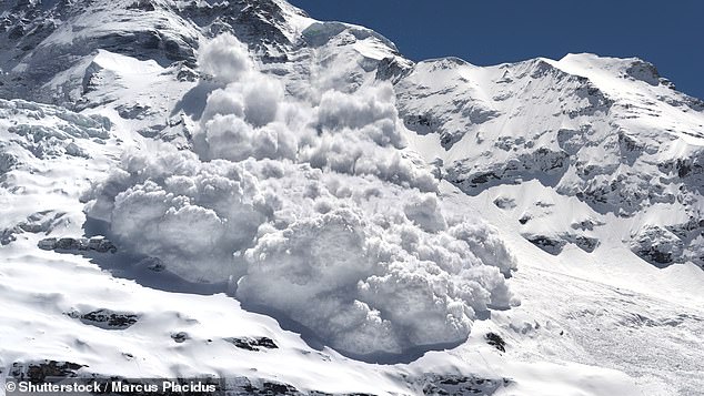 A stock image of an earlier incident. The avalanche struck around 9.30am this morning