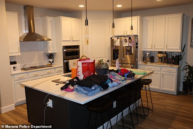 The kitchen of the home where Scholtes's wife Erika and then first responders tried in vain to revive her