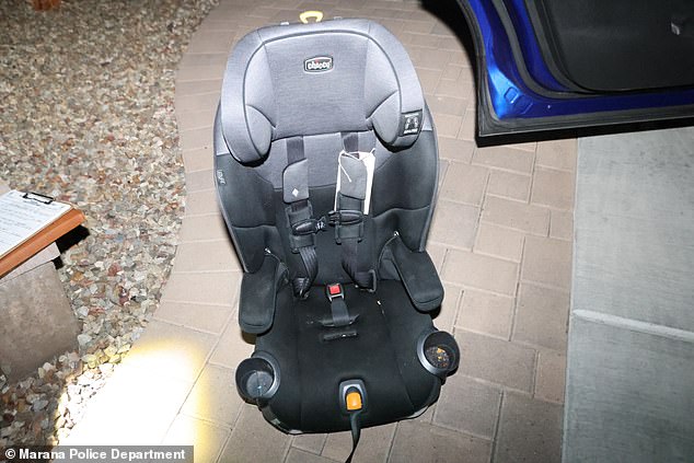 Police testing found the surface temperature of the car seat was 149.1F