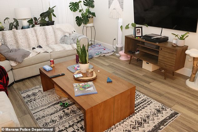 Officers wrote in their reports that the lounge room looked like someone had been gaming on the PlayStation, as Scholtes's daughters told them, with the controllers on the couch and pillows positioned towards the TV - and a half-drunk can of Dr Pepper
