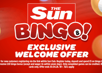 Sun Club members can get a £30 bingo bonus when they join Sun Bingo
