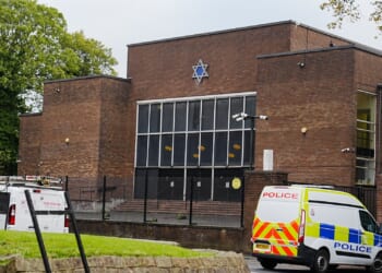 Man arrested on suspicion of terrorism offence over synagogue attack which left two dead