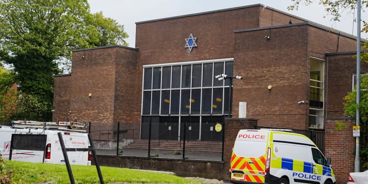 Man arrested on suspicion of terrorism offence over synagogue attack which left two dead