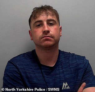 Ben Collins, 25, was sentenced to 28 months behind bars
