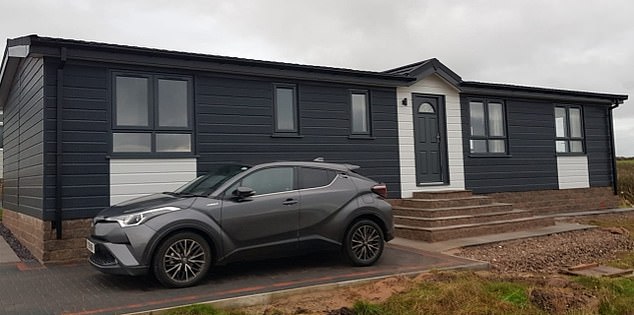 The lodge belonging to Mr Chesworth is pictured. He had purchased it in 2020 for the sum of £180,000