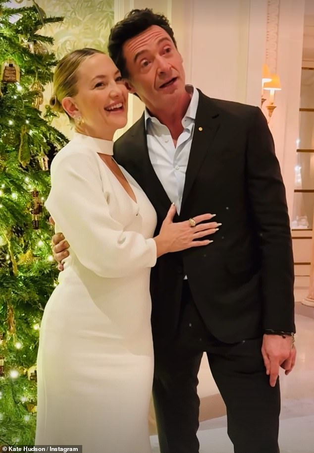 Kate Hudson was abroad in Paris with her Australian co-star Hugh Jackman, premiering their new movie Song Song Blue about a Neil Diamond tribute duo