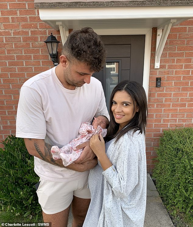 Ali and Charlotte pictured with their daughter Soulie, who was four months old when her father died