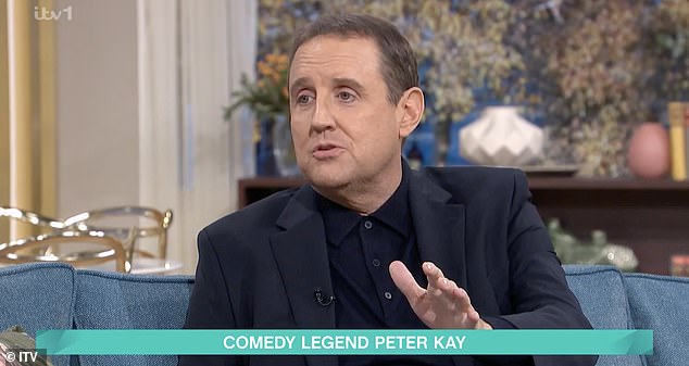 The presenter, who co-hosts the ITV daytime series alongside Ben Shephard , was joined by comedian Peter Kay to discuss his tour, Better Late Than Never
