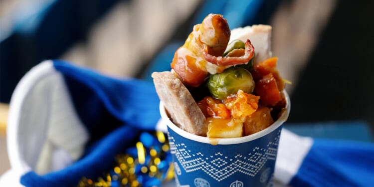 League one club Stockport County offering fans £4.50 Christmas Dinner in a cup