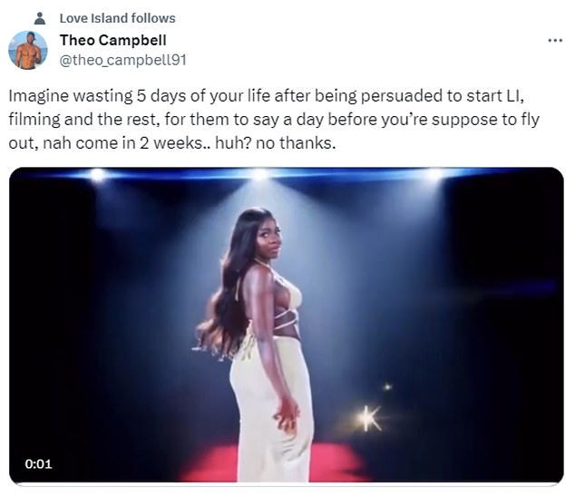 He revealed last year he was set to appear in the show's All Stars spin-off but was axed just hours before entering the villa