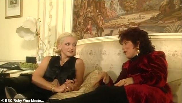 Ruby has interviewed figures like Donald Trump, Madonna (pictured) and OJ Simpson for her 90s TV series Ruby Wax Meets