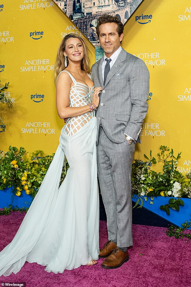 The document alleges that Reynolds confronted Baldoni over 'how horrible it was that Justin would ask about a women's [sic] weight', claiming it was 'fat shaming Blake'; Reynolds and Lively seen in April