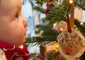 The EXACT recipe you need to make adorable salt dough hand and foot decorations for your kids this Christmas