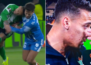 Man Utd flop Antony breaks down in tears on live TV after somehow escaping red card for HEADBUTT