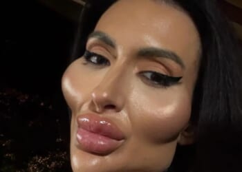 Woman with 'world's biggest cheeks' shares rare snap before extreme filler & folk are stunned at how ‘beautiful’ she was