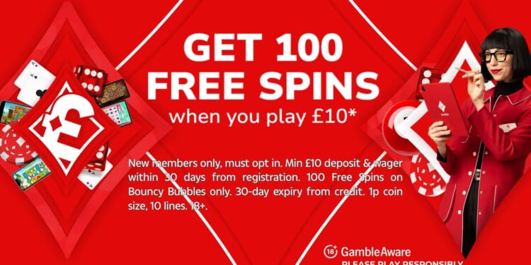 Get 100 Free Spins on Bouncy Bubbles when you stake £10