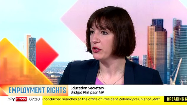 Sent out to defend the government on the airwaves this morning, Education Secretary Bridget Phillipson admitted she had not spoken to Ms Rayner