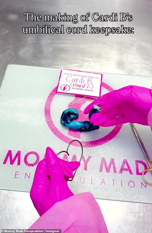 The gold heart¿s creator showed off her handiwork in an Instagram video documenting how she made the accessory