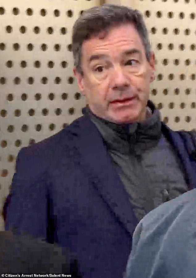 Southern Water said: 'On Tuesday morning, our chief executive was impeded for a short time on his way into a trade event where he was speaking about the turnaround he is leading at Southern Water'