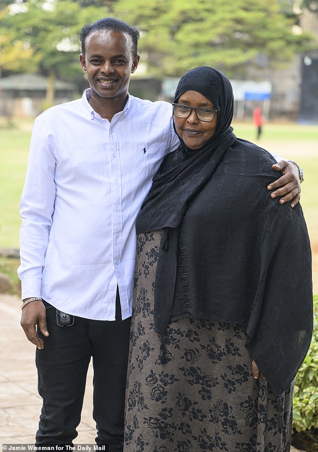 Mohamed is reunited with his mother, Leyla - the first time they have seen each other since he was a child