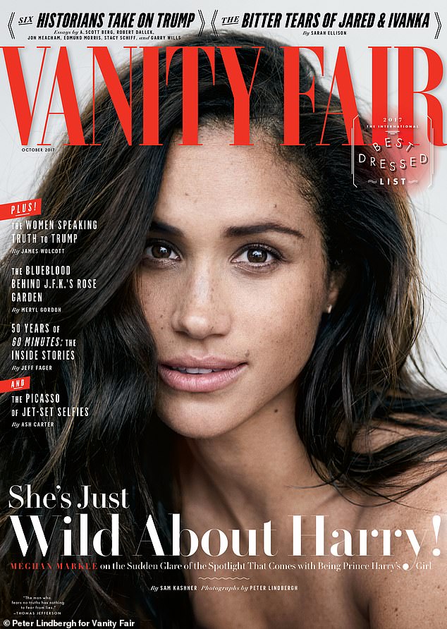 The October 2017 Vanity Fair cover featured a glamorous, radiant Meghan Markle