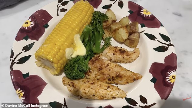 The presenter admitted that after dinner is where she struggles as she craves sweet food and often opts for a square of dark chocolate