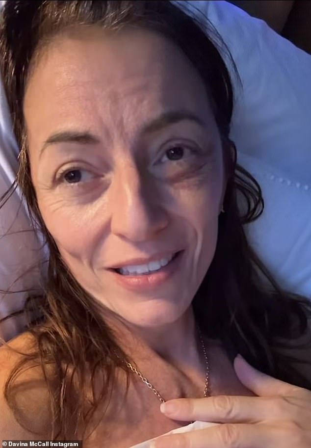 Davina underwent an operation to remove a colloid cyst in her brain last year and almost one year later found a lump on her breast