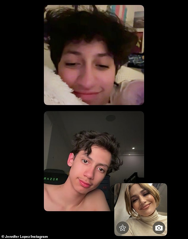 Curiously, the ex-girlfriend of Diddy did not include pictures of her elusive son Maximilian David Muñiz (M, pictured April 20) who, like his fraternal twin, is 17 years old