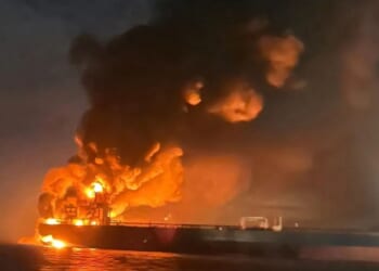 Two Russian shadow fleet tankers 'begin to sink' at sea after being 'hit by drones' as crew evacuated