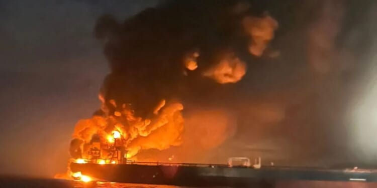 Two Russian shadow fleet tankers 'begin to sink' at sea after being 'hit by drones' as crew evacuated