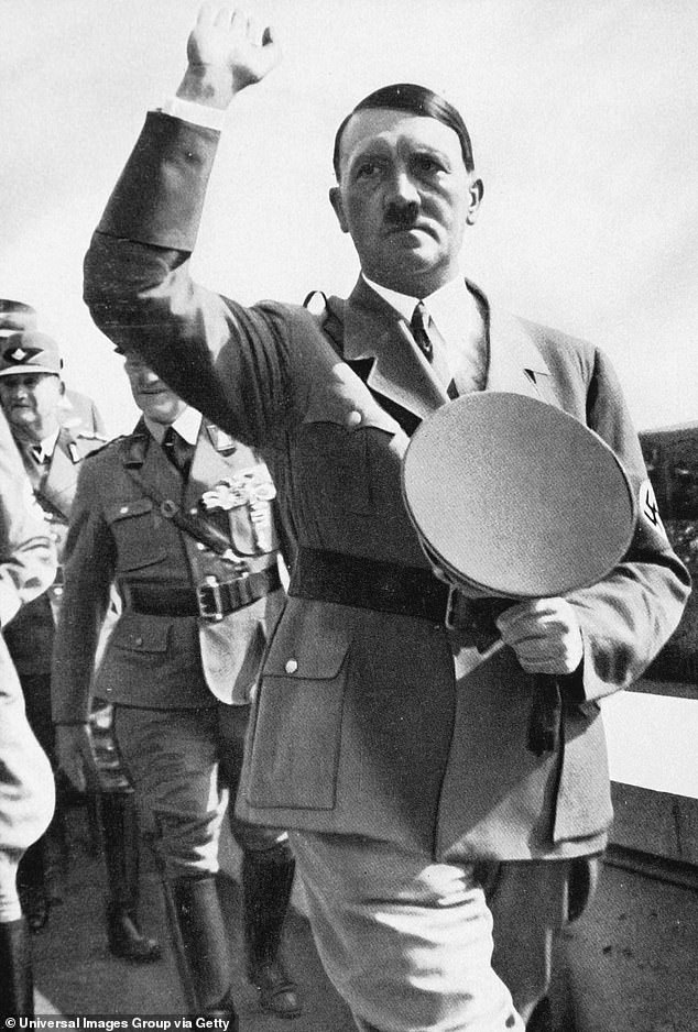 Adolf Hitler, who the politician shares a name with, of the Nazi party is seen in Germany in 1935