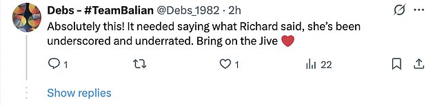 His outspoken comments immediately lit up social media, with many viewers applauding him for saying what they've been thinking