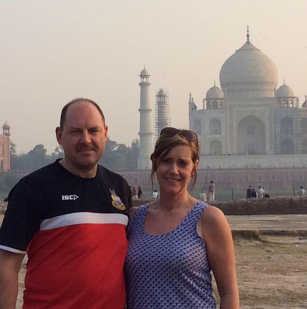 Both families were left shattered by the repercussions of the affair (Pictured: Geoff and Sarah Brown in India)