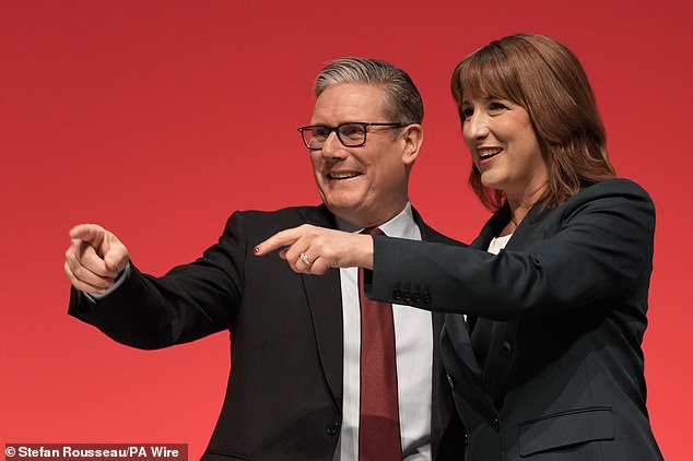 Ms Reeves and Sir Keir at the Labour Party Conference. Ms Reeves claimed Labour MPs want Sir Keir Starmer to succeed after the PM faced persistent rumours that ambitious colleagues wanted the top job