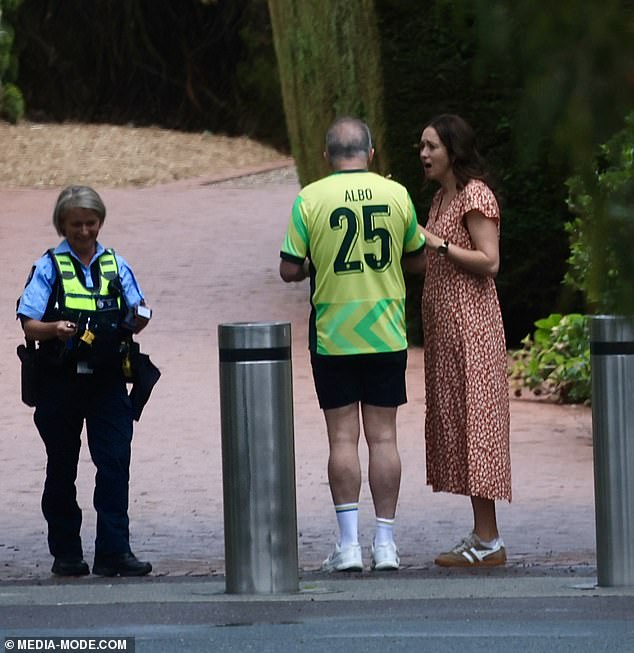 Albanese is pictured on the morning of his wedding