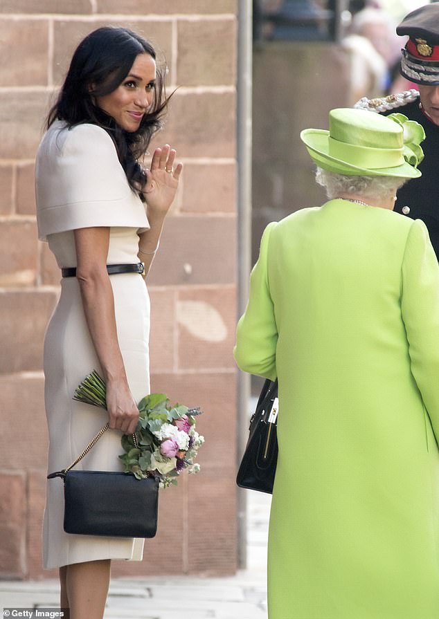 According to Ms James, Meghan may have 'breached' protocol that mandates royals must 'avoid any personal-looking communication' during public events