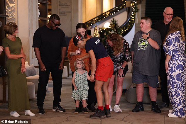 Also spotted at the hotel were Shona McGarty's sister Camilla and Jack Osbourne's wife Aree Gearhart and their three-year-old daughter Maple