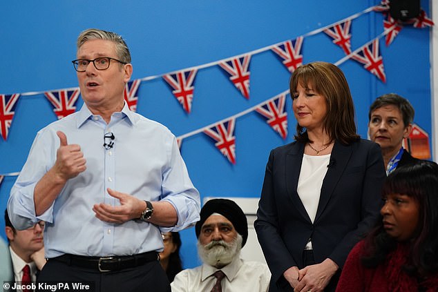 Sir Keir Starmer and Reeves on Thursday at the Benn Partnership Centre, a community centre in Rugby, Warwickshire, to discuss how this Government's Budget is delivering 'change' for working people