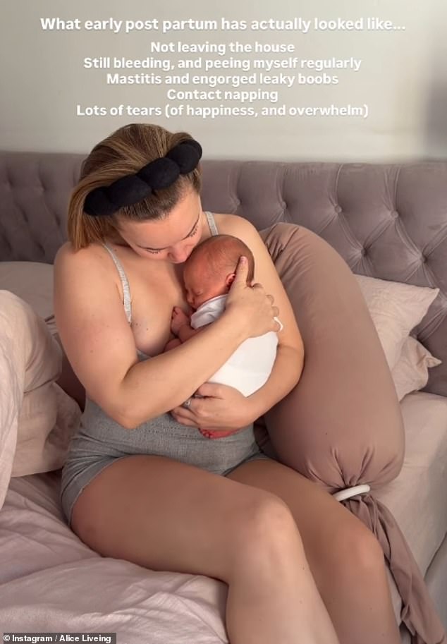 Alice also shared a later post sharing some of the challenges she's faced while 'solo parenting,' after her husband Patrick returned to work following his paternity leave