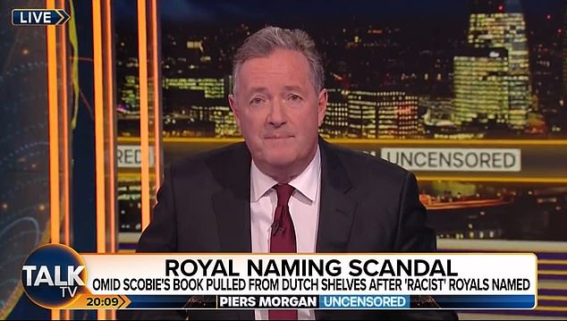 When the glaring error was noticed, the book was swiftly removed from the bookstores. While a version with the two names retracted was later restocked, the two names had already been shared worldwide, including by UK television host Piers Morgan