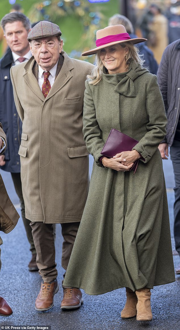Sophie was later joined with music royalty as she toured the raceway with composer Andrew Lloyd Webber