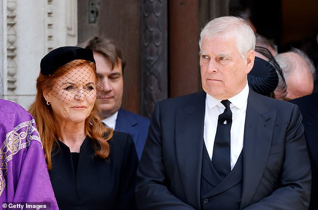 Andrew pictured with his ex-wife Sarah Ferguson in September