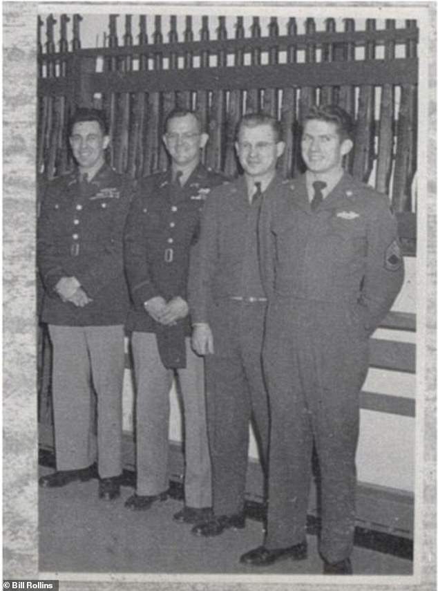 Bill Rollins, a New Hampshire engineer and amateur sleuth, says he believes the man responsible for the hijacking to be Joseph S Lakich (second from right)