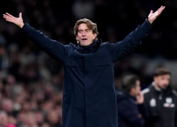 Thomas Frank furiously slams 'unacceptable' Tottenham fans for turning on Vicario after third defeat in a week