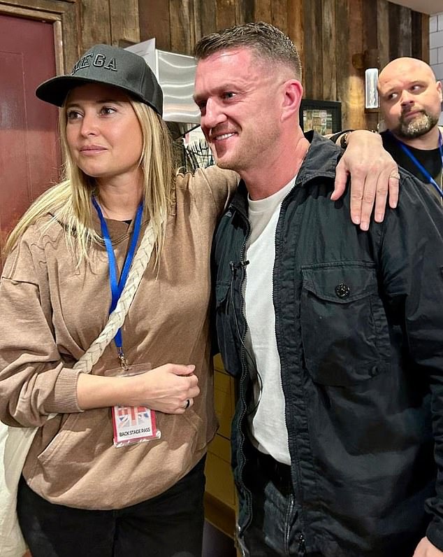 The mother-of-two joined Robinson on a luxury steam train trip, along with former actor and politician Laurence Fox and Mr Fox's wife Elizabeth