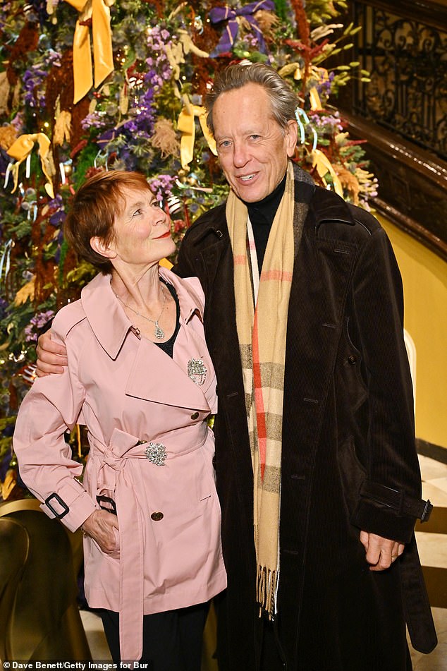 Richard E. Grant was spotted talking Celebrity Traitors with Celia Imrie at Claridges at a Christmas tree unveiling