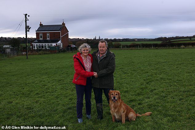 Mr Collins and his wife Wendy, 67, are spending their retirement years having to fight the proposal, which will see their views of rolling green fields destroyed forever