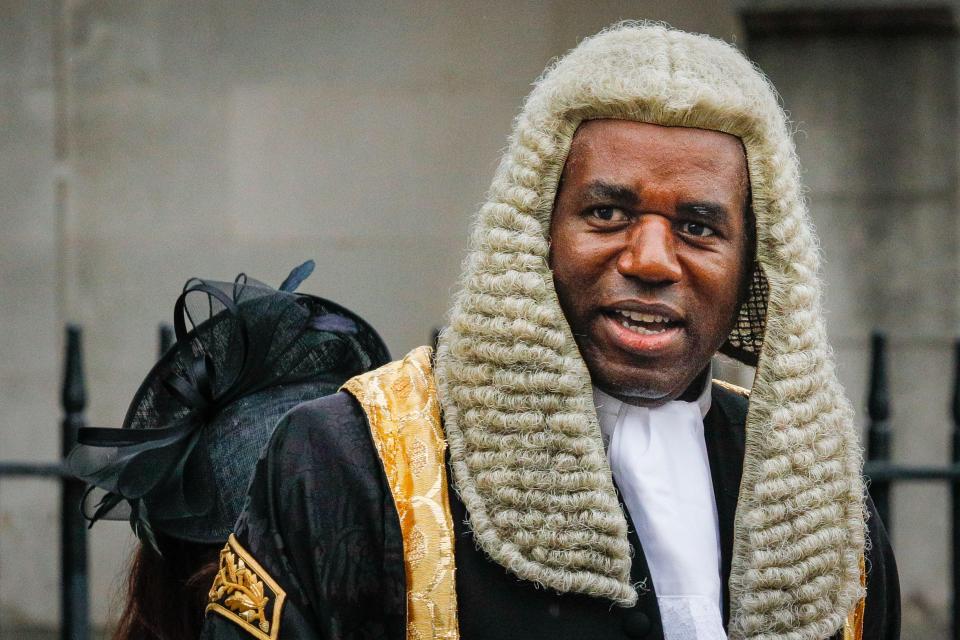 David Lammy, the new Lord Chancellor, Justice Secretary and Deputy Prime Minister, wearing a wig and robes.