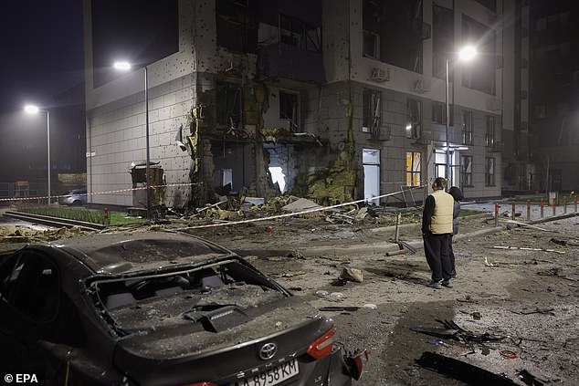 The attack left more than 600,000 people in Kyiv without power on Saturday as the embattled capital city braced for a freezing winter